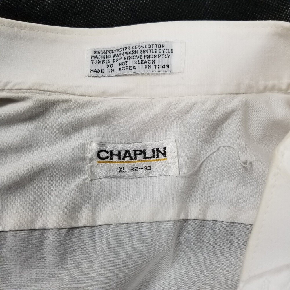 Vintage 90s Tuxedo Shirt Chaplin White Hearts Embellishment Womens Size 2X /3X - Picture 5 of 16